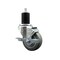 Service Caster 3.5'' Gray Poly Swivel 1-3/4'' Expanding Stem Caster with Brake SCC-EX20S3514-PPUB-TLB-134 - alternate 1